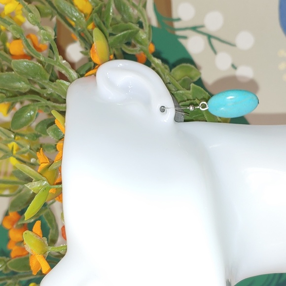 Southwestern Boho Faux Turquoise Necklace, Earrings and Bracelet Set - Picture 12 of 16